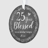 25 jaar verbrijzelde bruiloft Jubileum Ornament
