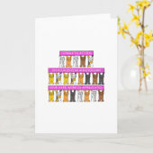 25 jaar werk Jubileum Gefeliciteerd Schattige Cats Kaart (Gele Bloem)