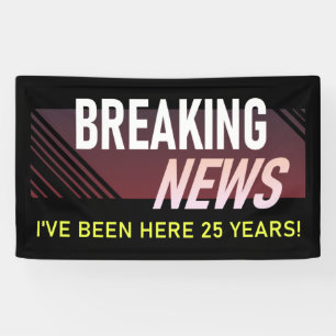 25 Jaar Werken Jubileum Medewerker Waardering Spandoek