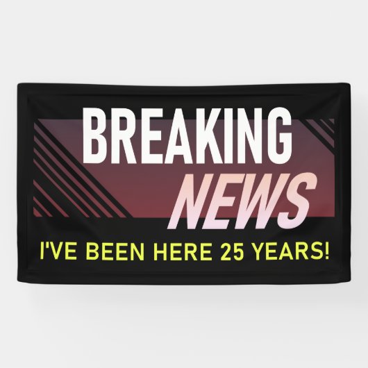 25 Jaar Werken Jubileum Medewerker Waardering Spandoek (Horizontaal)