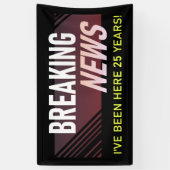 25 Jaar Werken Jubileum Medewerker Waardering Spandoek (Verticaal)