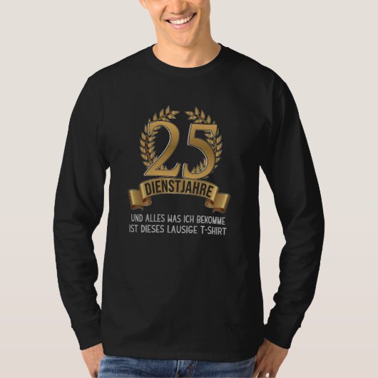 25 jaar werknemers Bedrijf Celebration Company T-shirt (Voorkant)