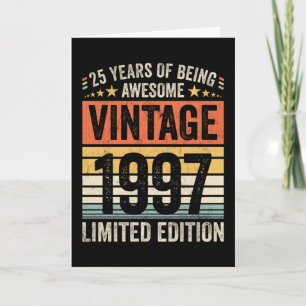 25 Jaar Wezenlijk Awesome Vintage 1997 Kaart