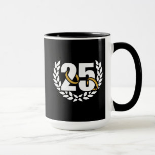 25 jaar zilveren bruiloft baard mok