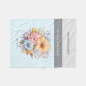 25 jaar zilveren jubileum bloemen blauw fleece deken (Voorkant (Horizontaal))