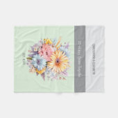 25 jaar zilveren jubileum bloemen groen fleece deken (Voorkant (Horizontaal))