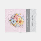 25 jaar zilveren jubileum bloemen roze fleece deken (Voorkant (Horizontaal))