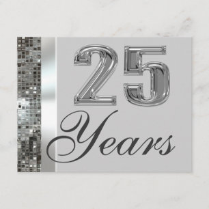25 Jaar Zilveren Jubileum Elegante Uitnodiging