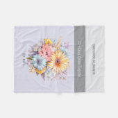 25 jaar zilveren jubileumbloemen paarse fleece deken (Voorkant (Horizontaal))