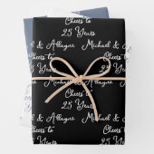 25 jaar zwart-wit 25e Jubileum Inpakpapier Vel (In situ)