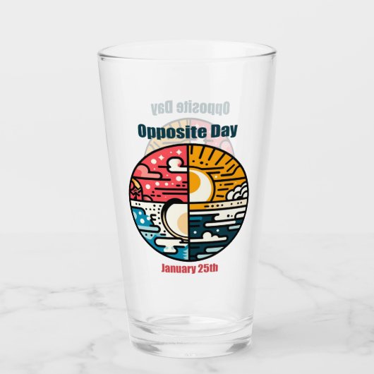 25 jan - Tegenover de dag Glas (Voorkant)