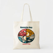 25 jan - Tegenover de dag Tote Bag (Voorkant)