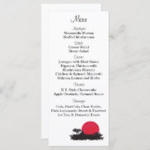 25 Japans Rising Sun Bruiloft Menu Labels (Voorkant / Achterkant)