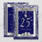 25-jarig bruiloftjubileum | Doe-het-zelf tekst Kaart (Voorkant / Achterkant)