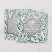 25-jarig huwelijksjubileum 'Bladeren van Zilver' Kaart (Voorkant / Achterkant)