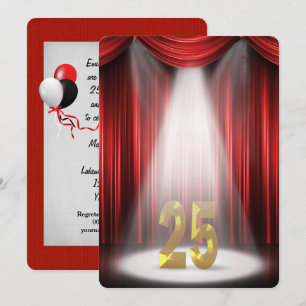 25-jarig huwelijksjubileumfeest kaart