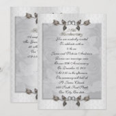 25-jarig jubileum Gelofte verlenging zilveren roze Kaart (Voorkant / Achterkant)