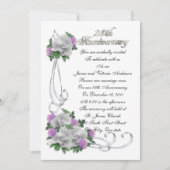 25-jarig jubileum gelofte vernieuwing elegante wit kaart (Voorkant)