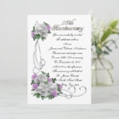 25-jarig jubileum gelofte vernieuwing elegante wit kaart (Staand voorkant)