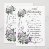 25-jarig jubileum gelofte vernieuwing elegante wit kaart (Voorkant / Achterkant)