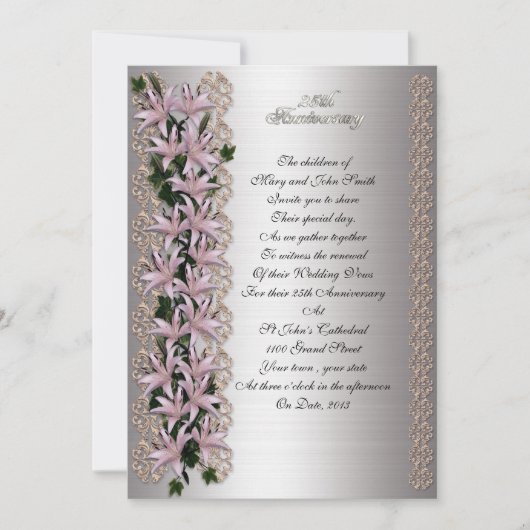 25-jarig jubileum gelofte vernieuwing klimop en le kaart (Voorkant)