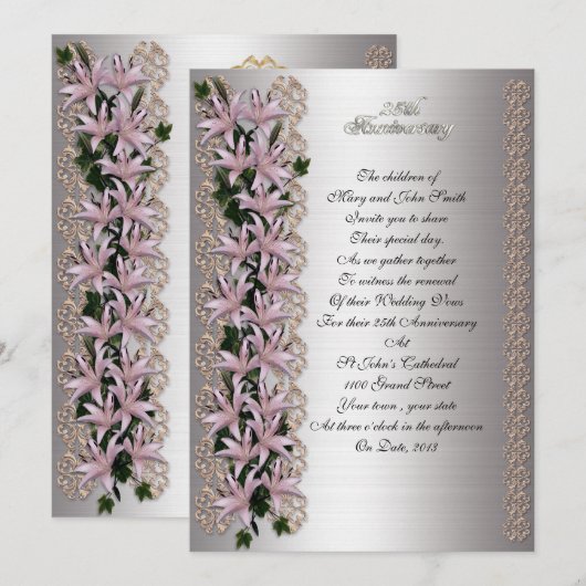 25-jarig jubileum gelofte vernieuwing klimop en le kaart (Voorkant / Achterkant)