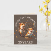 25-jarig jubileum hamsters Rijden met elkaar noten Kaart (Gele Bloem)