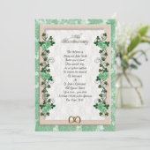 25-jarig jubileum hernieuwing Iers roos Kaart (Staand voorkant)