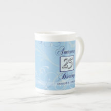 25-jarig jubileum in blauw en zilver