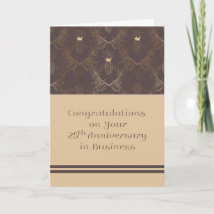 25-jarig jubileum in de handel, Elegant ontwerp Kaart