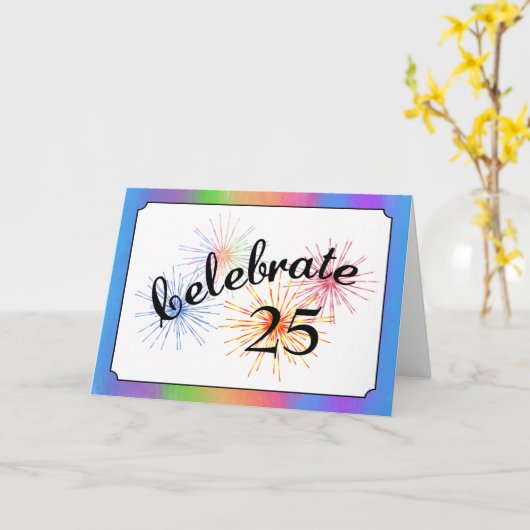 25-jarig jubileum kaart (Gele Bloem)