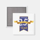 25-jarig jubileum magneet (Voorkant / Achterkant)