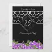 25-jarig jubileum met lavendelbloemen kaart (Voorkant)