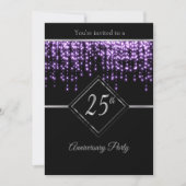 25-jarig jubileum met Purple Starlights Kaart (Voorkant)