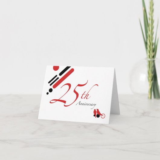 25-jarig jubileum (mod vogels) kaart (Voorkant)