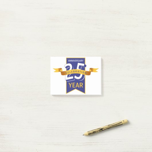 25-jarig jubileum post-it® notes (Op bureau)