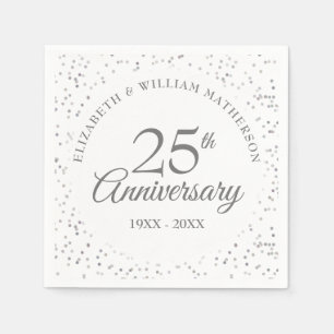 25-jarig jubileum Silver Stardust Servet