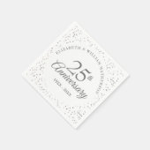 25-jarig jubileum Silver Stardust Servet (Hoek)