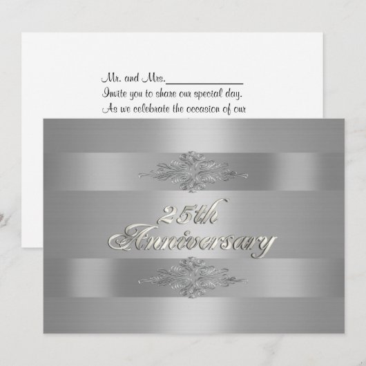 25-jarig jubileum uitnodiging (Voorkant / Achterkant)