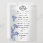 25-jarig jubileum Uitnodiging blauwe calla lelies (Achterkant)