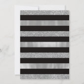 25-jarig jubileum uitnodiging, Nep glitters/foils Kaart (Achterkant)