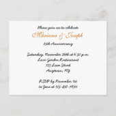 25-jarig jubileum uitnodigingskaart uitnodiging briefkaart (Achterkant)