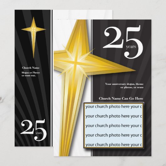 25-jarig Jubileum van de Kerk Kaart (Voorkant / Achterkant)