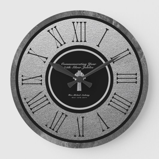 25-jarig jubileum van priesterwijding op maat grote klok (Voorkant)