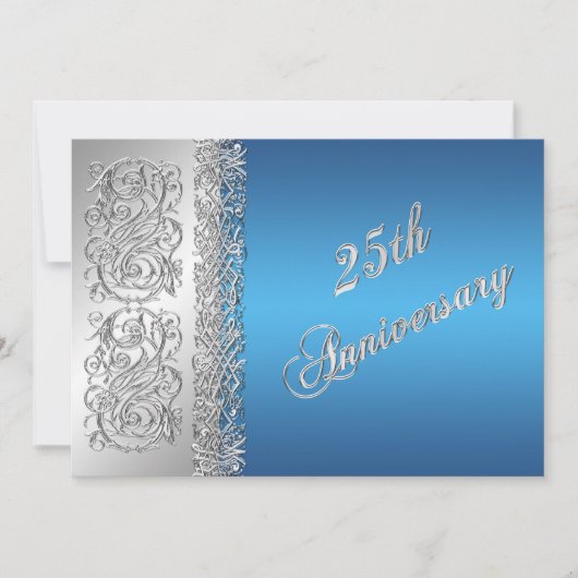 25-jarig jubileum Weelderig Zilver met Blauwe Kaart (Voorkant)