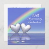 25-jarig jubileum Zilveren Harten Kaart (Voorkant / Achterkant)