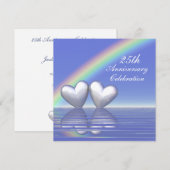 25-jarig jubileum Zilveren Hartens Kaart (Voorkant / Achterkant)