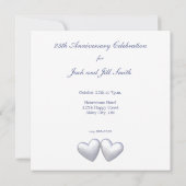 25-jarig jubileum Zilveren Hartens Kaart (Achterkant)