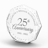 25-jarig jubileum Zilveren Hartjes Confetti Fotoblokken (Rechts)