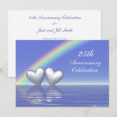 25-jarig jubileum Zilveren Hartjes Kaart (Voorkant / Achterkant)